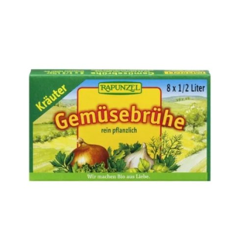 Rapunzel daržovių sultinys su žalumynais, ekologiškas, Rapunzel, 8 kubeliai