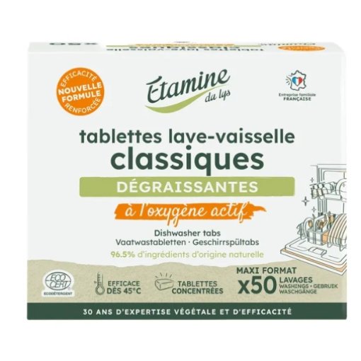 Indų plovimo tabletės indaplovėms, 50vnt, E.D.L. Nature