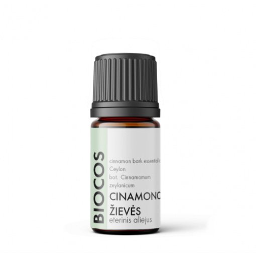 Cinamono žievės eterinis aliejus - Ceilonas, BIOCOS, 5ml