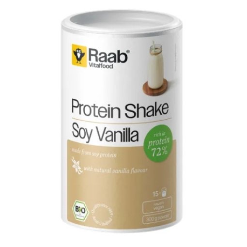 RAAB Vitalfood Augalinis baltymų mišinys, vanilės skonio, ekologiškas 300 g