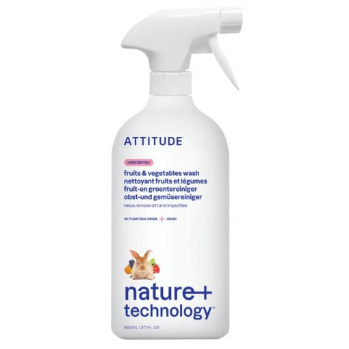 Vaisių ir daržovių ploviklis, bekvapis, ekologiškas, Attitude, 800ml