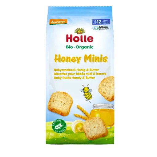 Džiūvėsėliai su sviestu ir medumi nuo 12 mėn., biodinaminiai, Holle, 100 g