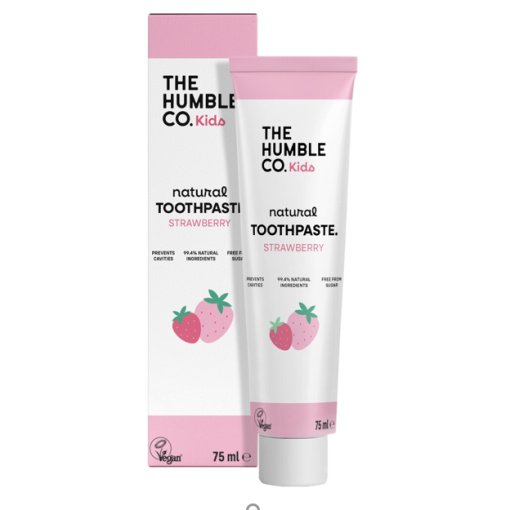 HUMBLE dantų pasta su fluoru KIDS STRAWBERRY, 75 ml