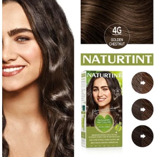 NATURTINT® ilgalaikiai plaukų dažai be amoniako, GOLDEN CHESTNUT 4G, 170 ml - Image 3