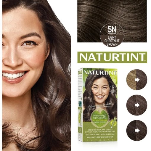 NATURTINT® ilgalaikiai plaukų dažai be amoniako, LIGHT CHESTNUT BROWN 5N, 170 ml - Image 3