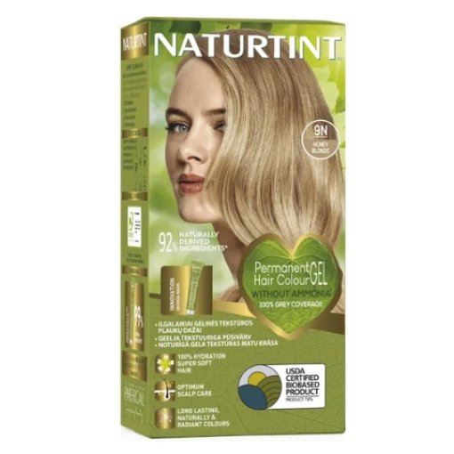 NATURTINT® ilgalaikiai plaukų dažai be amoniako, HONEY BLONDE 9N, 170ml