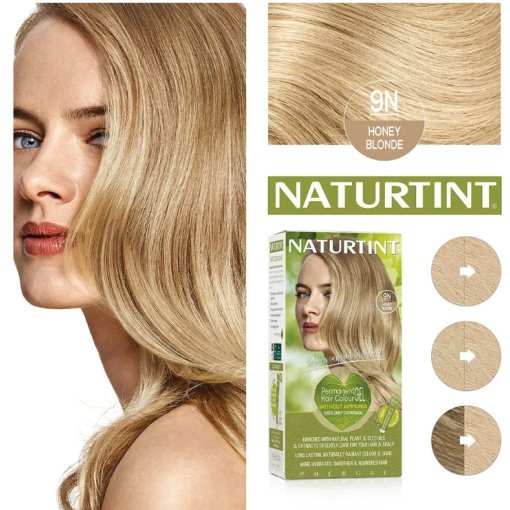 NATURTINT® ilgalaikiai plaukų dažai be amoniako, HONEY BLONDE 9N, 170ml - Image 3