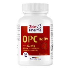 Oligomeriniai proantocianidinai iš vynuogių sėklų OPC NATIVE 192 mg. Maisto papildas, Zein Pharma 60 kaps.