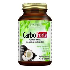 Aktyvuotosios anglies milteliai CARBO FORTE. 60g. Maisto papildas Zenyth