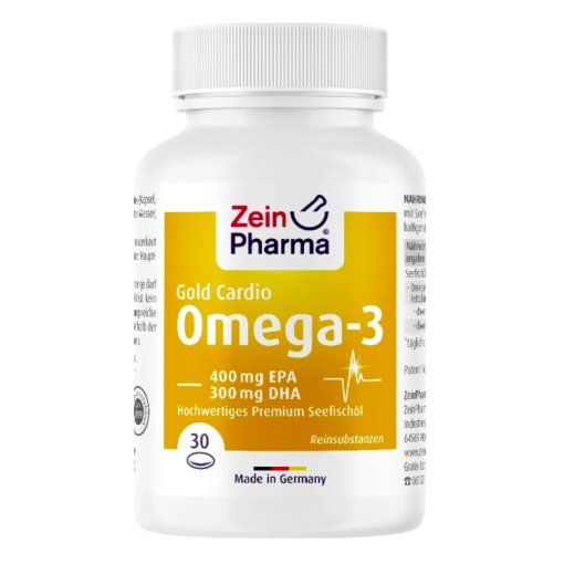 Omega-3 Gold širdžiai. Maisto papildas, Zein Pharma 30kaps.