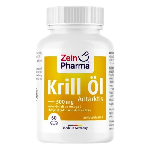 Krilių aliejus 500 mg. Maisto papildas, Zein Pharma 60kaps.