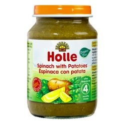 Špinatų ir bulvių tyrelė kūdikiams nuo 4 mėn., ekologiška, Holle, 190g
