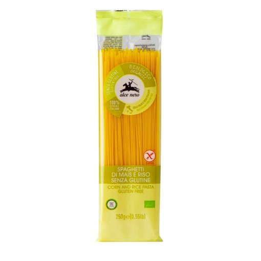 Makaronai SPAGHETTI be glitimo, ekologiški, Alce Nero, 250 g