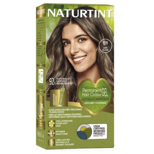 NATURTINT® ilgalaikiai plaukų dažai be amoniako, DARK BLONDE 6N, 170ml