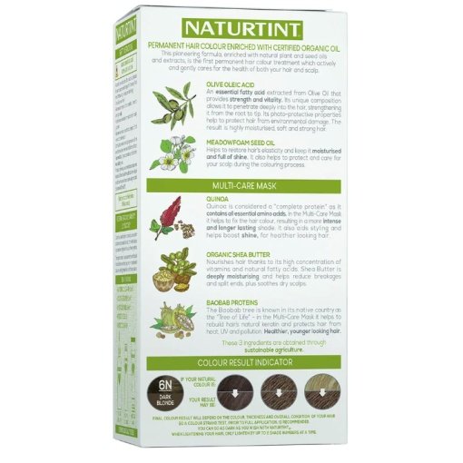 NATURTINT® ilgalaikiai plaukų dažai be amoniako, DARK BLONDE 6N, 170ml - Image 2