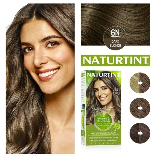 NATURTINT® ilgalaikiai plaukų dažai be amoniako, DARK BLONDE 6N, 170ml - Image 3