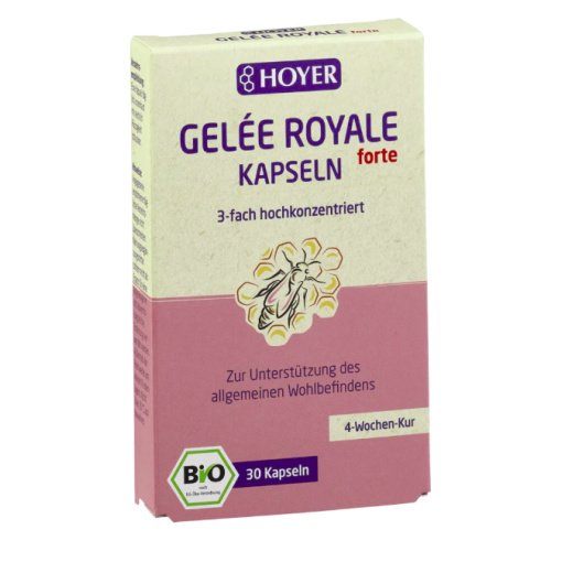 Bičių pienelis. Maisto papildas, ekologiškas, HOYER, 30 kaps.