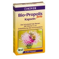 Propolis. Maisto papildas, ekologiškas, HOYER, 30 kaps.