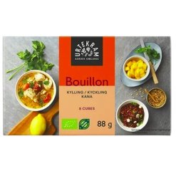 Vištienos sultinio kubeliai, ekologiški, URTEKRAM, 88g (8 kub.)