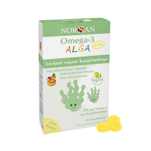 Omega-3 Alga Jelly, želatininės pastilės, 45 vnt., Norsan