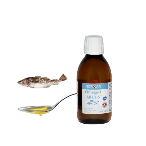 Omega-3 Arktis su vitaminu D, aliejus 200ml, Norsan - Image 2