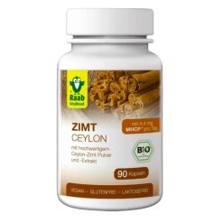 Raab Vitalfood Ceilono cinamonas. Maisto papildas, ekologiškas, 90kaps.