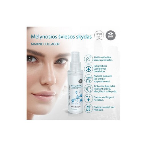 MĖLYNOSIOS ŠVIESOS SKYDAS (BLUE LIGHT SHIELD) 100ml., GMT Beauty - Image 3
