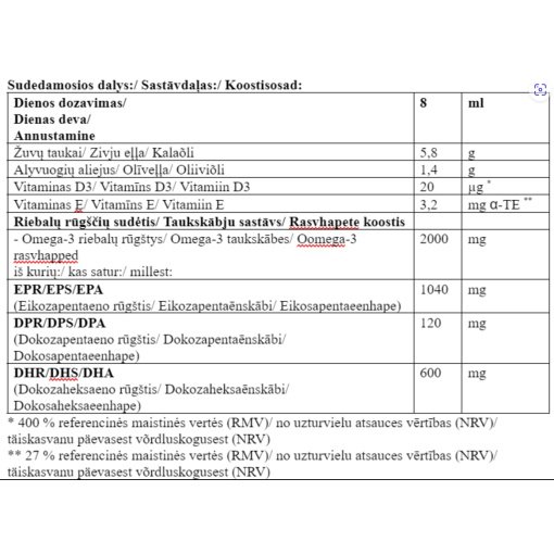 Omega-3 Total, aliejus natūralaus skonio, 200 ml, Norsan - Image 3