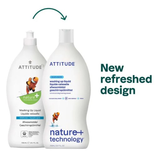 Indų ploviklis, lauko gėlių aromato, Attitude, 700 ml. - Image 3