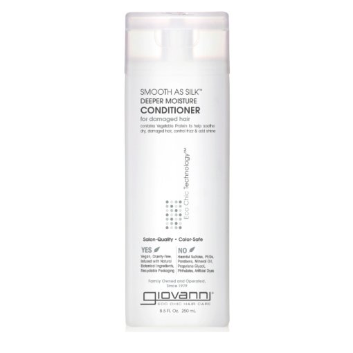 Giliai drėkinantis kondicionierius SMOOTH AS SILK, 250ml GIOVANNI