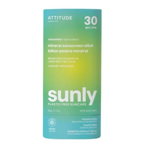 Apsauginis pieštukas nuo saulės SPF30, bekvapis, Attitude, 60 g.