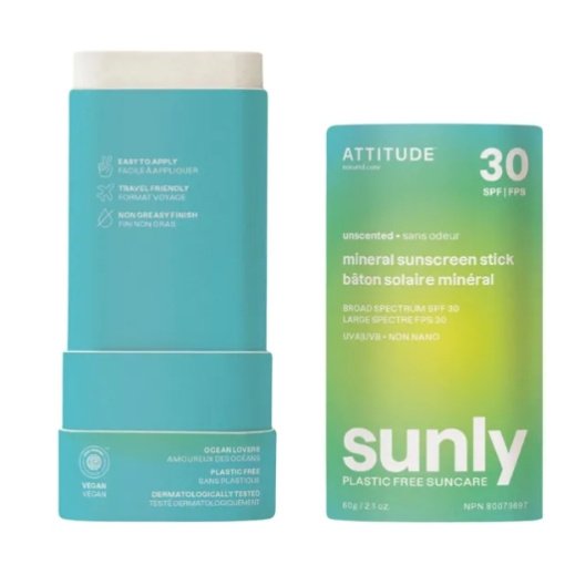 Apsauginis pieštukas nuo saulės SPF30, bekvapis, Attitude, 60 g. - Image 2
