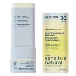 Alternative view of Apsauginis veido pieštukas nuo saulės jautriai odai SPF30, bekvapis, Attitude, 20 g.