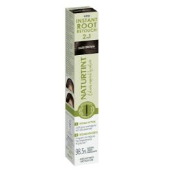 Laikinas greitas spalvos atnaujinimas plaukų šaknims ir antakiams DARK BROWN, 10ml
