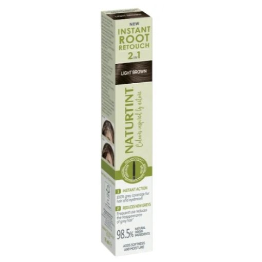 NATURTINT® Laikinas greitas spalvos atnaujinimas plaukų šaknims ir antakiams LIGHT BROWN, 10ml