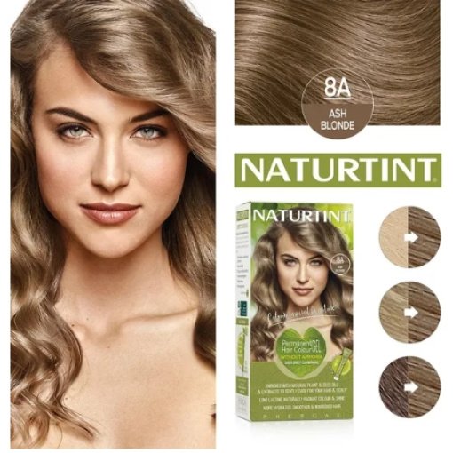 NATURTINT® ilgalaikiai plaukų dažai be amoniako, ASH BLONDE 8A, 170 ml - Image 3