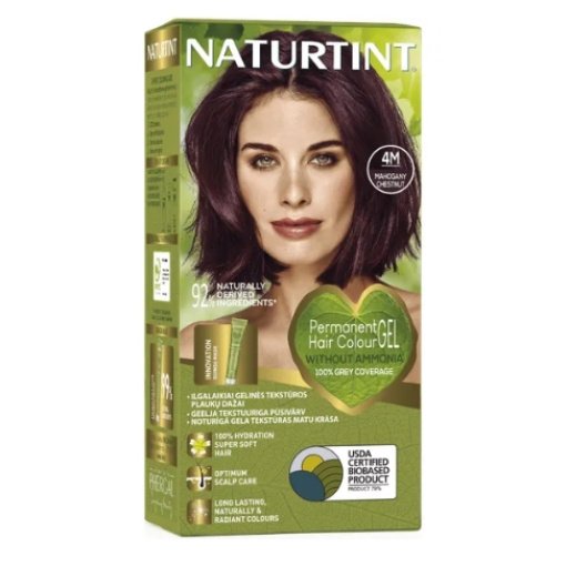 NATURTINT® ilgalaikiai plaukų dažai be amoniako, MAHOGANY CHESTNUT 4M, 170 ml