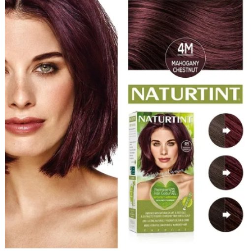 NATURTINT® ilgalaikiai plaukų dažai be amoniako, MAHOGANY CHESTNUT 4M, 170 ml - Image 3