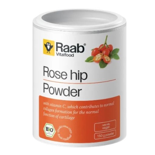 RAAB Vitalfood Erškėtuogių milteliai, ekologiški 150 g