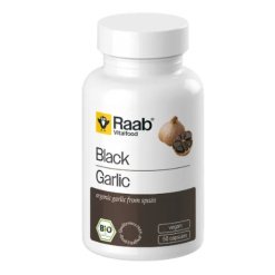 Raab Vitalfood Juodųjų česnakų milteliai. Maisto papildas, ekologiškas, 50 tabl.
