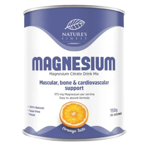 Magnis, milteliai. Maisto papildas, Nature's Finest, 150g