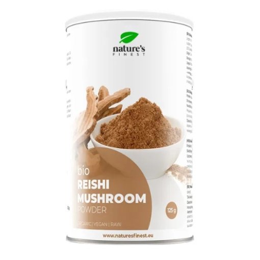 Tikrinių blizgučių (reishi grybų) milteliai, ekologiški, Nature’s Finest 125g