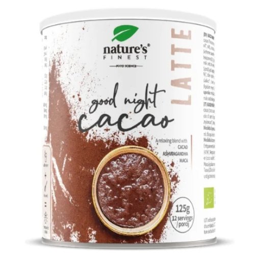 Gėrimo milteliai „Good Night Latte“, ekologiški, Nature’s Finest 125g.