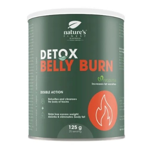 Maisto papildas „Detox Belly Burn“, Nature’s Finest 125g.