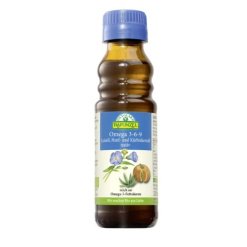 Rapunzel Linų sėmenų, kanapių sėklų ir moliūgų sėklų aliejus „Omega 3-6-9“, ekologiškas, Rapunzel, 250 ml