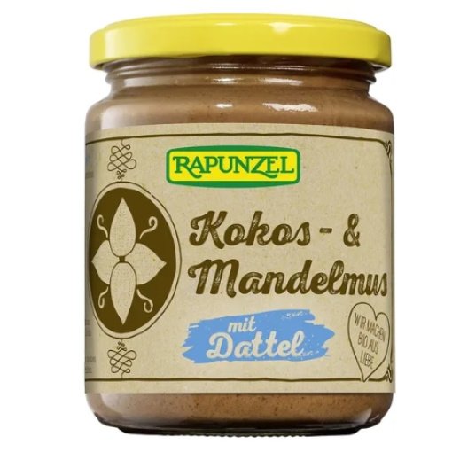 Kokosų ir migdolų riešutų kremas su datulėmis, ekologiškas, Rapunzel, 250 g