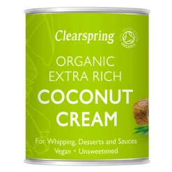 Tirštas kokosų kremas, ekologiškas, Clearspring 200ml